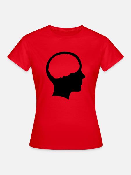Symbol Kopf mit Hirn - Frauen T-Shirt - Rot