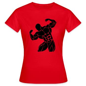 body building - Women's T-Shirt - red - Front - AI Model Female 172 dark (172cm)