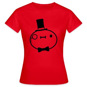 gentleman sir seigneur cylindre - T-shirt Femme - rouge - Devant - AI Model Female 172 dark (172cm)