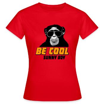 Chimpanzé - singe - T-shirt Femme - rouge - Devant - AI Model Female 172 dark (172cm)