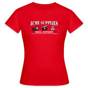 Acme Zubehör - Frauen T-Shirt - Rot - Vorne - AI Model Female 172 dark (172cm)