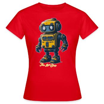 Vintage-Roboter - Frauen T-Shirt - Rot - Vorne - AI Model Female 172 dark (172cm)