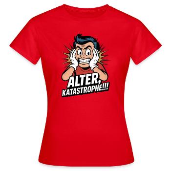 Âge, Désastre Facepalm - T-shirt Femme - rouge - Devant - AI Model Female 172 dark (172cm)
