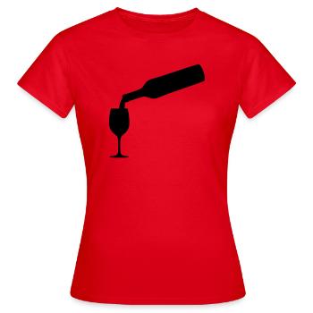 vin bouteille - T-shirt Femme - rouge - Devant - AI Model Female 172 dark (172cm)