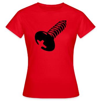 schraube - Frauen T-Shirt - Rot - Vorne - AI Model Female 172 dark (172cm)