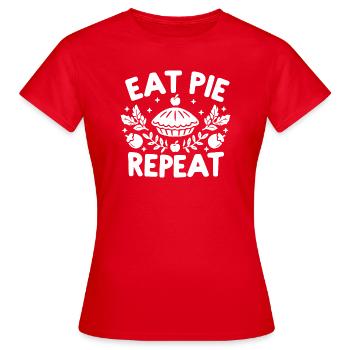 Kuchen essen Wiederholen - Frauen T-Shirt - Rot - Vorne - AI Model Female 172 dark (172cm)