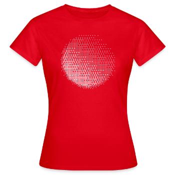 Conception géométrique triangulaire bitmap - T-shirt Femme - rouge - Devant - AI Model Female 172 dark (172cm)