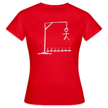 Hangman Game Antifascist - Women's T-Shirt - red - Front - AI Model Female 172 dark (172cm)