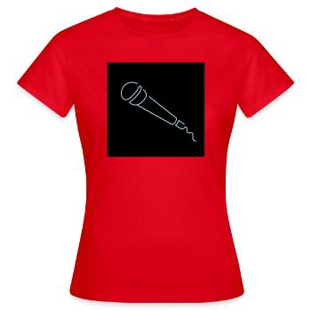 Microphone - Women's T-Shirt - red - Front - AI Model Female 172 dark (172cm)