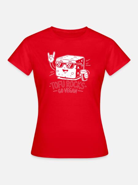TOFU ROCKS - Frauen T-Shirt - Rot