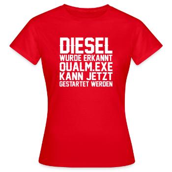 DIESEL POWER - T-shirt Femme - rouge - Devant - AI Model Female 172 dark (172cm)