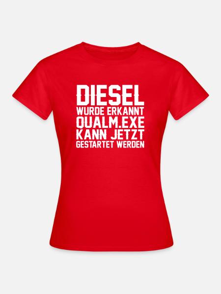 DIESEL POWER - Frauen T-Shirt - Rot