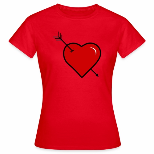 coeur troué par une fléche - T-shirt Femme