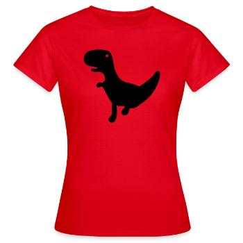 Der Dino von Cactus Run - Frauen T-Shirt - Rot - Vorne - AI Model Female 172 dark (172cm)