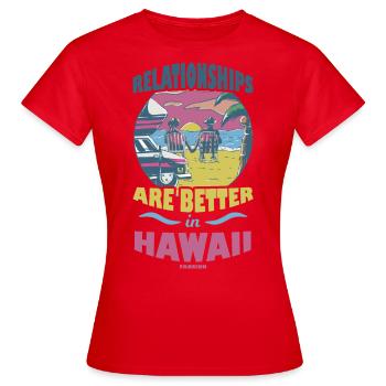 Hawaï - T-shirt Femme - rouge - Devant - AI Model Female 172 dark (172cm)