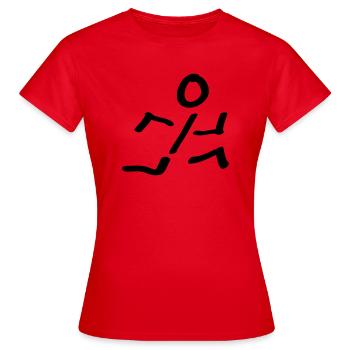 runner - T-shirt Femme - rouge - Devant - AI Model Female 172 dark (172cm)