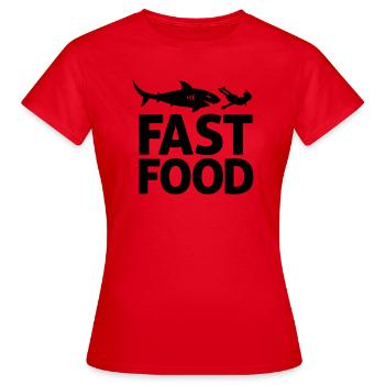 fast food - Frauen T-Shirt - Rot - Vorne - AI Model Female 172 dark (172cm)