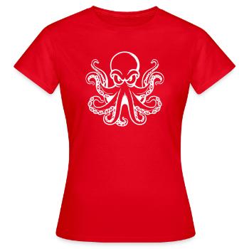 Pieuvre Pieuvre - T-shirt Femme - rouge - Devant - AI Model Female 172 dark (172cm)