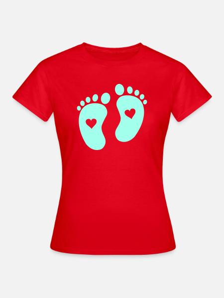 babyfüße - Frauen T-Shirt - Rot