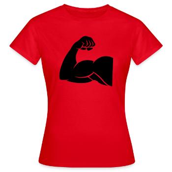 bizeps - Frauen T-Shirt - Rot - Vorne - AI Model Female 172 dark (172cm)