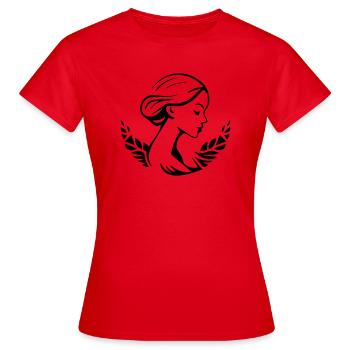 lady - Women's T-Shirt - red - Front - AI Model Female 172 dark (172cm)
