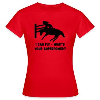 Springpferd - Frauen T-Shirt - Rot - Vorne - AI Model Female 172 dark (172cm)