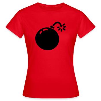 Bombe - Frauen T-Shirt - Rot - Vorne - AI Model Female 172 dark (172cm)