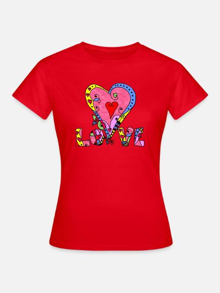 Herzen - Frauen T-Shirt - Rot