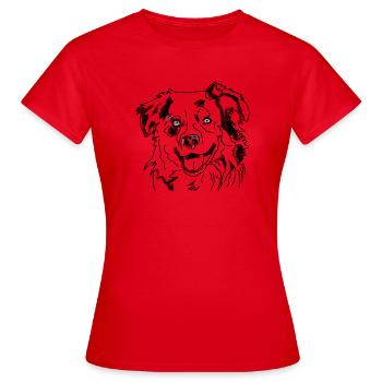 Berger australien - T-shirt Femme - rouge - Devant - AI Model Female 172 dark (172cm)