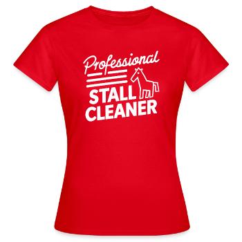 Pour les vrais professionnels stables avec le sens de l’humour - T-shirt Femme - rouge - Devant - AI Model Female 172 dark (172cm)