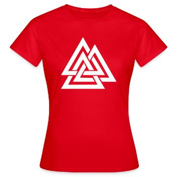 Symbole viking Wotan - T-shirt Femme - rouge - Devant - AI Model Female 172 dark (172cm)