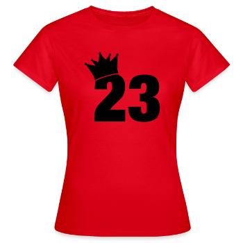 23_krone_f1 - Women's T-Shirt - red - Front - AI Model Female 172 dark (172cm)