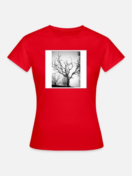 Full moon tree - Frauen T-Shirt - Rot