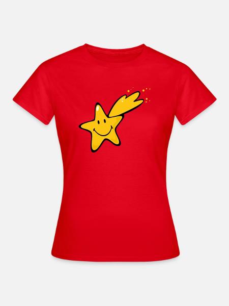 Smiley Shooting Star - Frauen T-Shirt - Rot