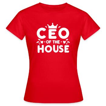 CEO des Hauses - Frauen T-Shirt - Rot - Vorne - AI Model Female 172 dark (172cm)