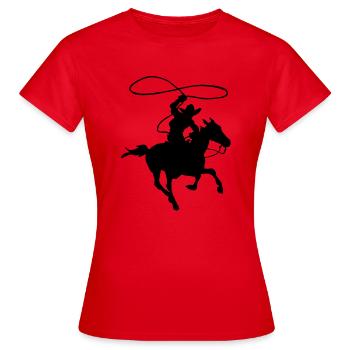 cowboy - T-shirt Femme - rouge - Devant - AI Model Female 172 dark (172cm)