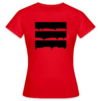 Streifen - Frauen T-Shirt - Rot - Vorne - AI Model Female 172 dark (172cm)