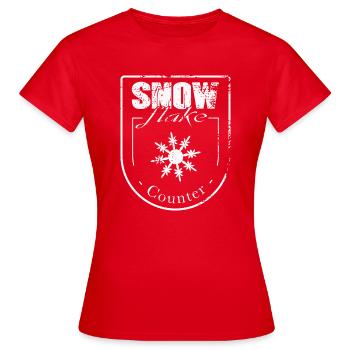 Compteur de flocons de neige - T-shirt Femme - rouge - Devant - AI Model Female 172 dark (172cm)