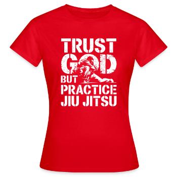 Expérience de la discipline en grappling - T-shirt Femme - rouge - Devant - AI Model Female 172 dark (172cm)