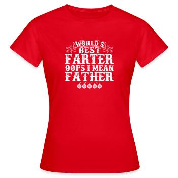 Le plus grand farter du monde - T-shirt Femme - rouge - Devant - AI Model Female 172 dark (172cm)