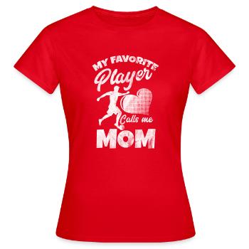 Shirt for soccer mum - Women's T-Shirt - red - Front - AI Model Female 172 dark (172cm)