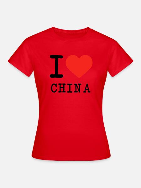 I love China - Frauen T-Shirt - Rot