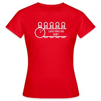 Bowling - T-shirt Bowling - Bowling - Boule de bowling - T-shirt Femme - rouge - Devant - AI Model Female 172 dark (172cm)