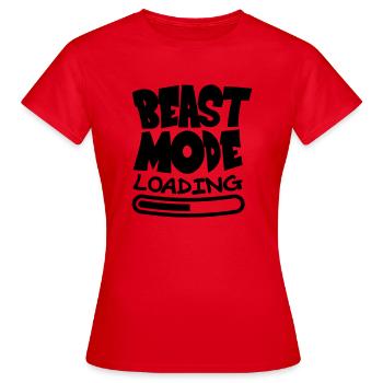 Beast ModeLoading Design - T-shirt Femme - rouge - Devant - AI Model Female 172 dark (172cm)