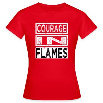 humour, bravoure, dictons drôles, bouée de sauvetage, citation - T-shirt Femme - rouge - Devant - AI Model Female 172 dark (172cm)
