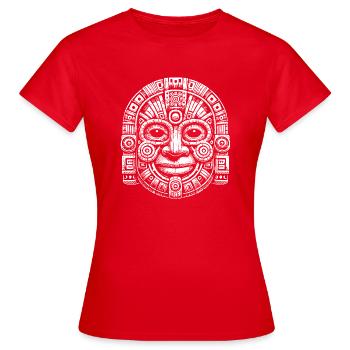 Maske - Frauen T-Shirt - Rot - Vorne - AI Model Female 172 dark (172cm)