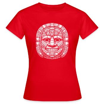 Maske - Frauen T-Shirt - Rot - Vorne - AI Model Female 172 dark (172cm)