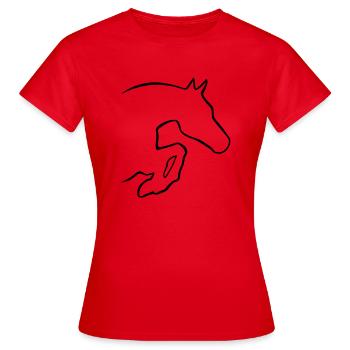 Sauteur - T-shirt Femme - rouge - Devant - AI Model Female 172 dark (172cm)