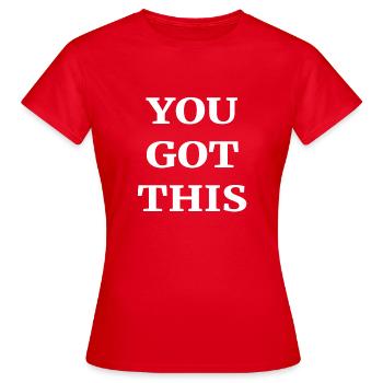 Du hast das verstanden - Frauen T-Shirt - Rot - Vorne - AI Model Female 172 dark (172cm)