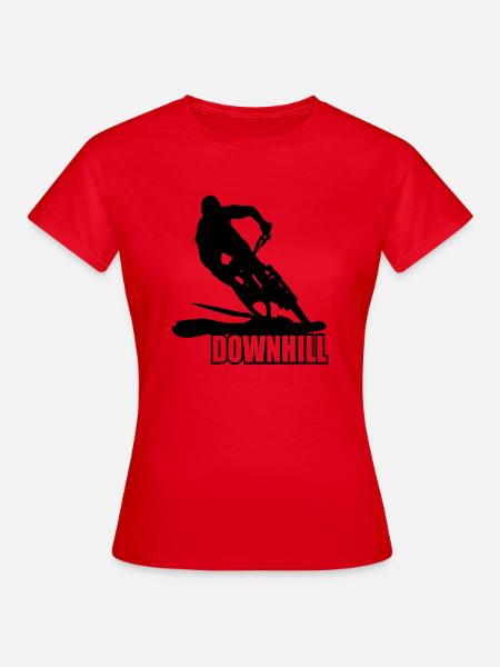 MTB Downhill Mountainbike - Frauen T-Shirt - Rot